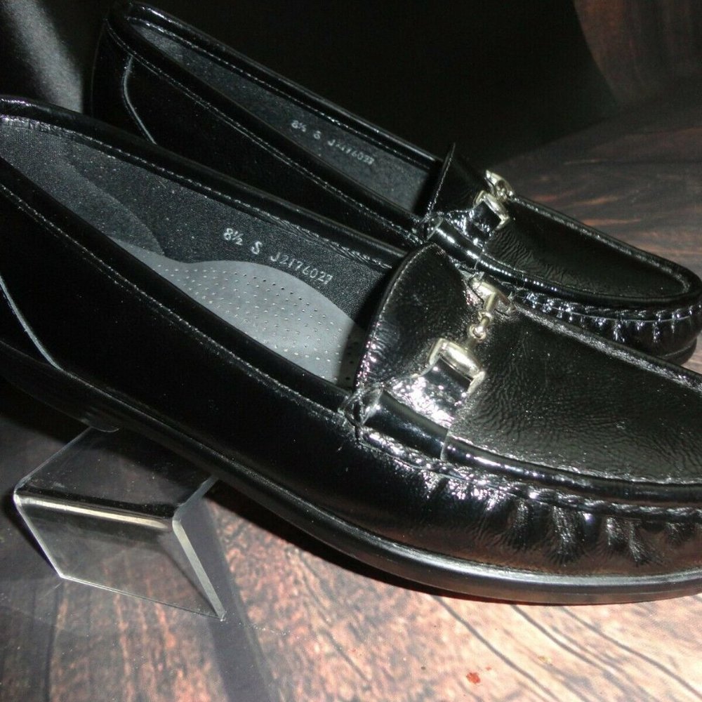 SAS WOMENS METRO DRESSY Black LOAFER SLIP-ON SHOE Flexible Comfort 8.5